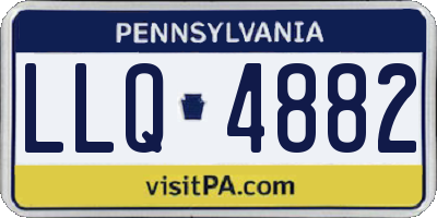 PA license plate LLQ4882