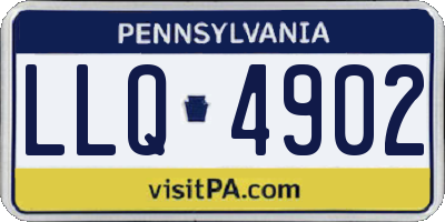 PA license plate LLQ4902
