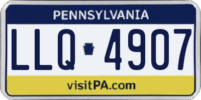 PA license plate LLQ4907