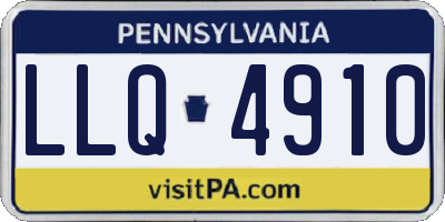 PA license plate LLQ4910