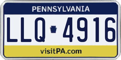 PA license plate LLQ4916