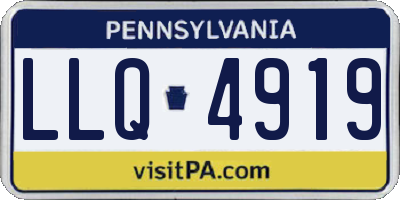 PA license plate LLQ4919