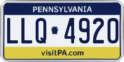 PA license plate LLQ4920