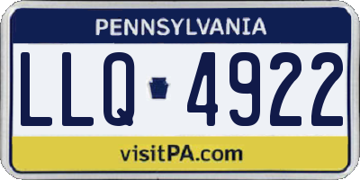 PA license plate LLQ4922