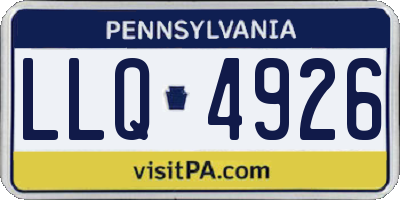 PA license plate LLQ4926