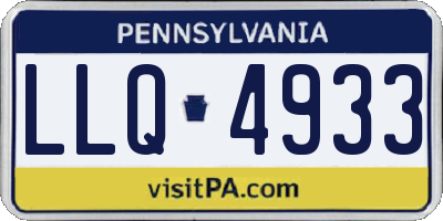 PA license plate LLQ4933