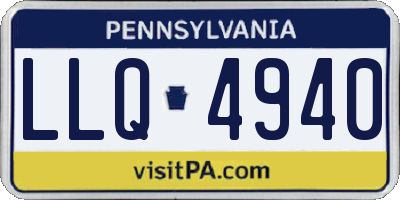 PA license plate LLQ4940