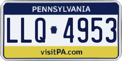 PA license plate LLQ4953