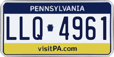 PA license plate LLQ4961
