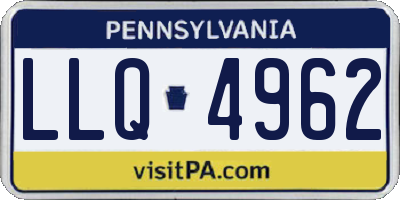 PA license plate LLQ4962