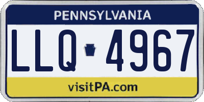 PA license plate LLQ4967
