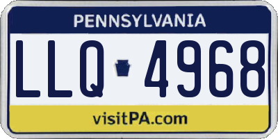 PA license plate LLQ4968