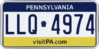 PA license plate LLQ4974