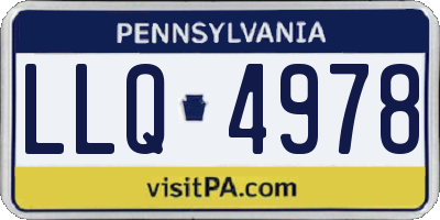 PA license plate LLQ4978