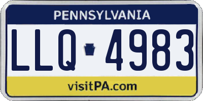 PA license plate LLQ4983