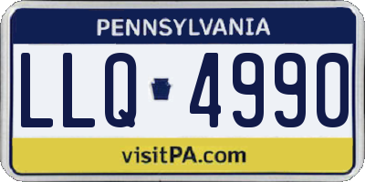 PA license plate LLQ4990
