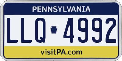 PA license plate LLQ4992