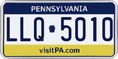 PA license plate LLQ5010