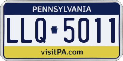 PA license plate LLQ5011