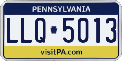 PA license plate LLQ5013