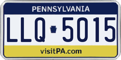 PA license plate LLQ5015