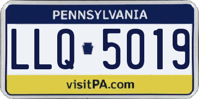 PA license plate LLQ5019