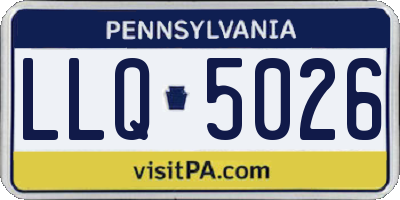 PA license plate LLQ5026