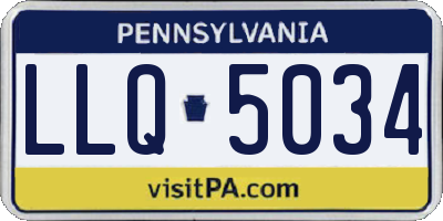 PA license plate LLQ5034