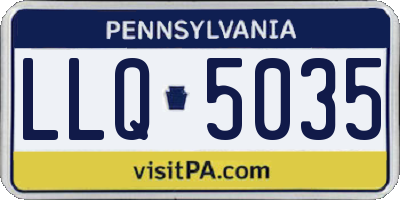 PA license plate LLQ5035