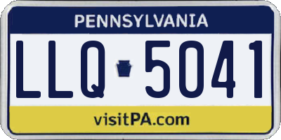 PA license plate LLQ5041