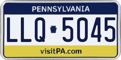 PA license plate LLQ5045