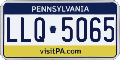 PA license plate LLQ5065