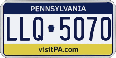 PA license plate LLQ5070