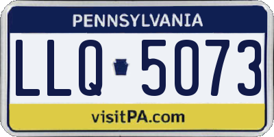PA license plate LLQ5073