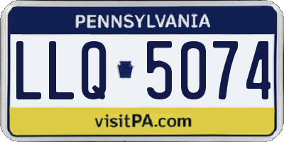 PA license plate LLQ5074