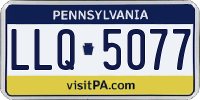 PA license plate LLQ5077