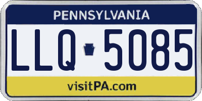 PA license plate LLQ5085