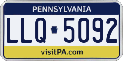 PA license plate LLQ5092