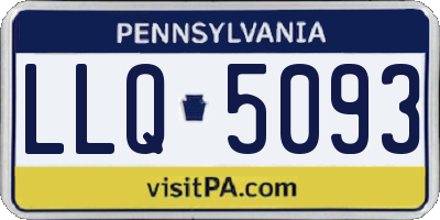 PA license plate LLQ5093