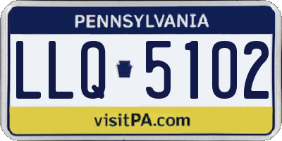 PA license plate LLQ5102