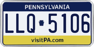 PA license plate LLQ5106
