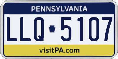 PA license plate LLQ5107
