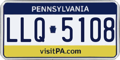 PA license plate LLQ5108