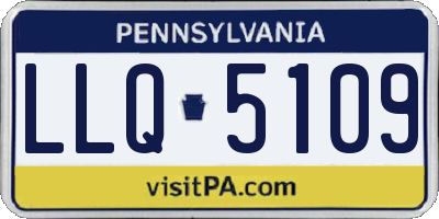 PA license plate LLQ5109