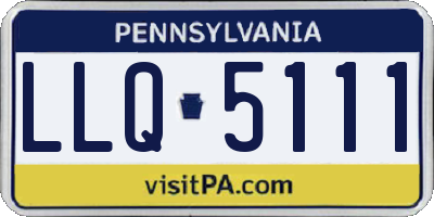 PA license plate LLQ5111