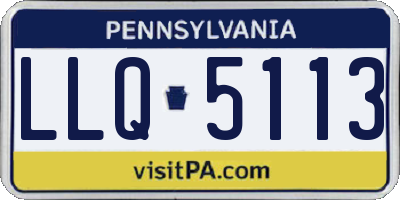 PA license plate LLQ5113