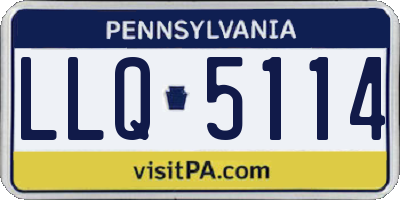PA license plate LLQ5114