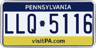 PA license plate LLQ5116