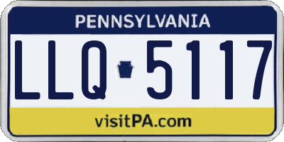 PA license plate LLQ5117