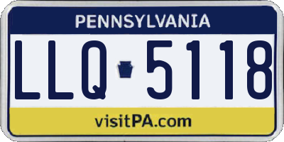 PA license plate LLQ5118